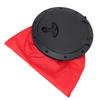 Black Deck Plate Kit Round Deck Hatch Cover with Red Waterproofing Bag for Kayak Boat Fishing Rigging 8 Inch