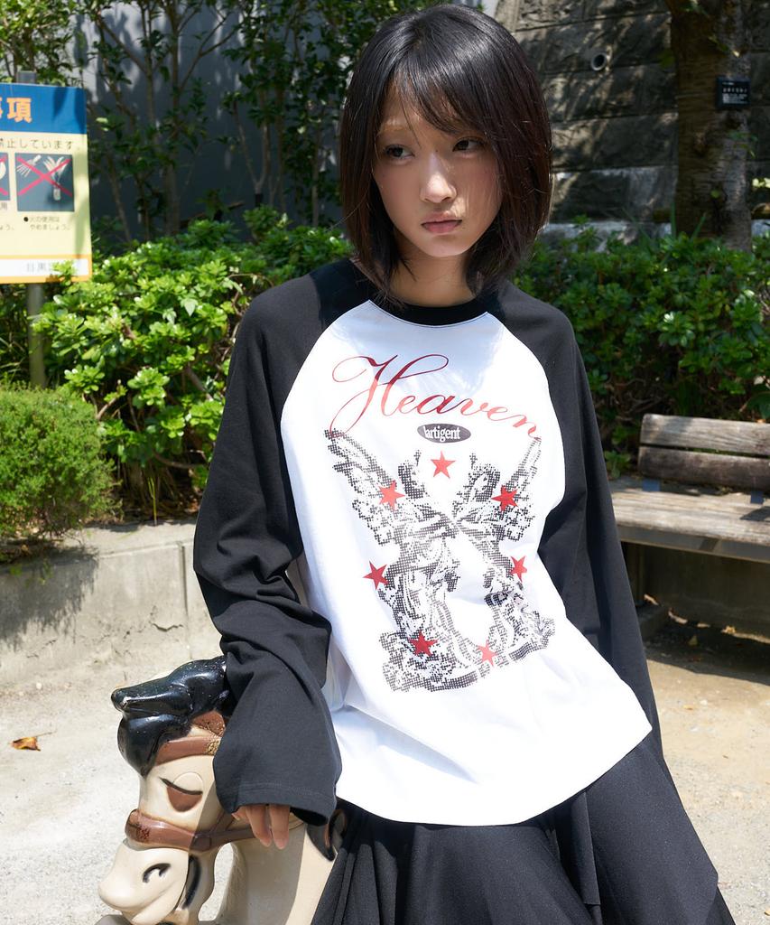 LARTIGENT L27 Heaven Raglan T-Shirt(Black)