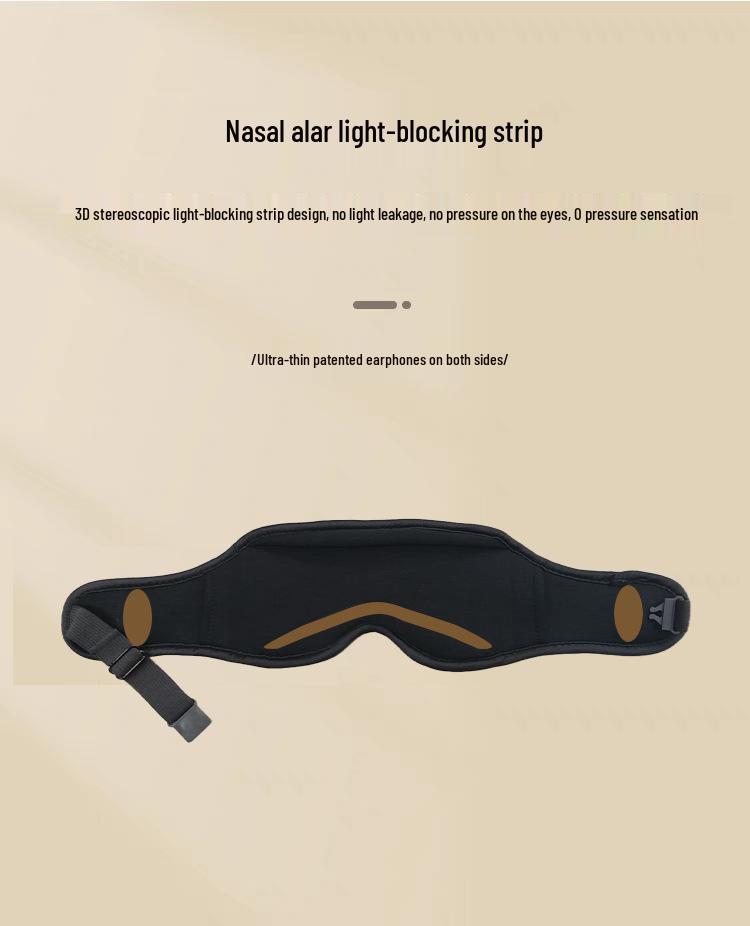 Bluetooth 5.3 Music Eye Mask with Stereo Sound and Light Blocking for Sleep Aid and Eye Protection.
