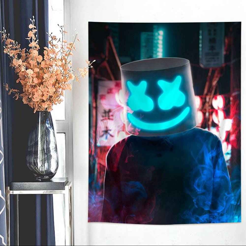 DJ MMarshmello Cartoon Tapestry Wall Hanging Decoration Household Home Decor