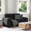 VidaXL 2-seater Sofa Black 120 Cm Fabric, Sofa, 2-seater Sofa, Fabric Sofa, Divan, Two-seater Sofa, Sofa 2 4105299