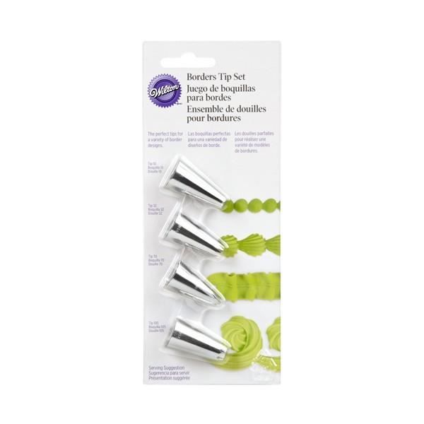Douilles de pâtisserie - wilton - set/4 - acier inoxydable - faciles à nettoyer - compatibles lave-vaisselle