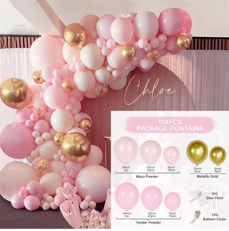 

Tender Pink Gold Balloon Garland Arch Kit Wedding Birthday Party Decoration Adult Kids Baby Shower Decor Ballon Wedding Supplies set