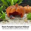 Aquarium Kürbis Versteck Höhle Harz Dekoration Halloween Becken Ornament Unterschlupf für Fische Garnelen Krabben Schildkröten Reptilien Lebensraum