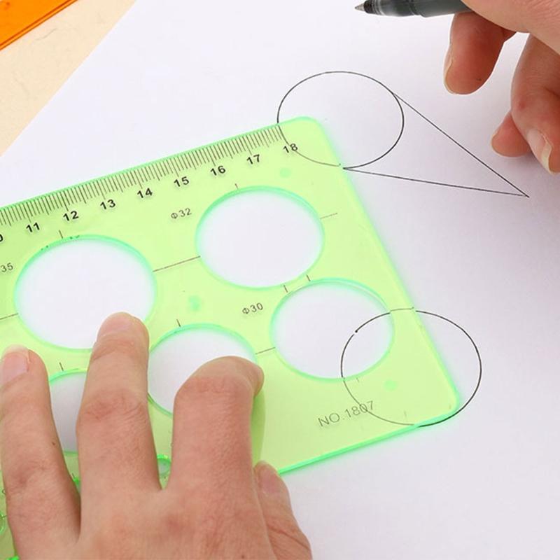 Circles Templates Measuring Circles Ruler Circles Stencil Geometry Ruler Office School Supplies for Building Drawing