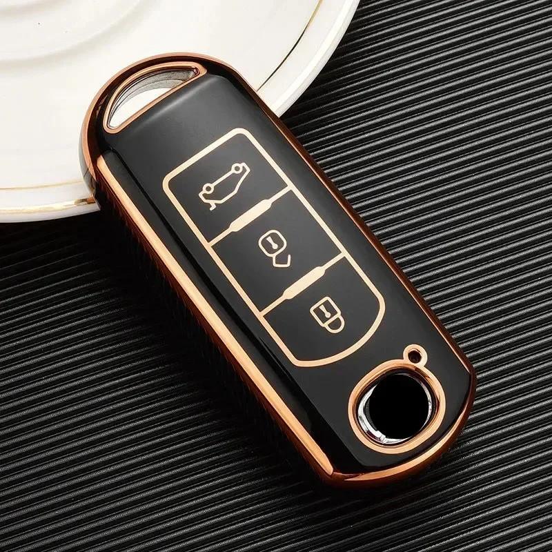 TPU Car Key Cover for Mazda 2 3 6 CX-3 CX-5 CX-9 Atenza Axela Demio Smart Remote Keyless Entry Fob Protector Shell Accessories