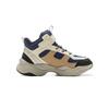 Li Ning Kids Fashion Trendy High-Top Casual Shoes Kids sneakers Gray Blue YKCU224-5