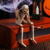 White Halloween Human Skeleton Resin Moveable Leg Bone Hanging Leg Skeleton Toys Haunted House Decoration Body Figurine