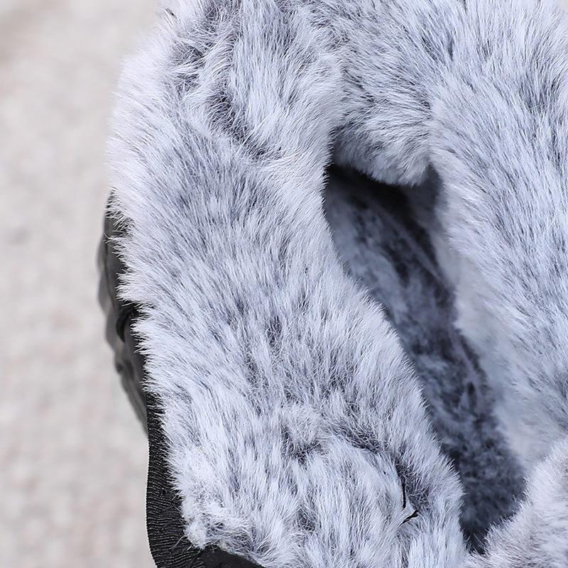 Dámské nepromokavé zimní boty pro seniorky, plyšová podšívka, boty do chladného počasí, protiskluzové teplé sněhule, pohodlné pro babičku