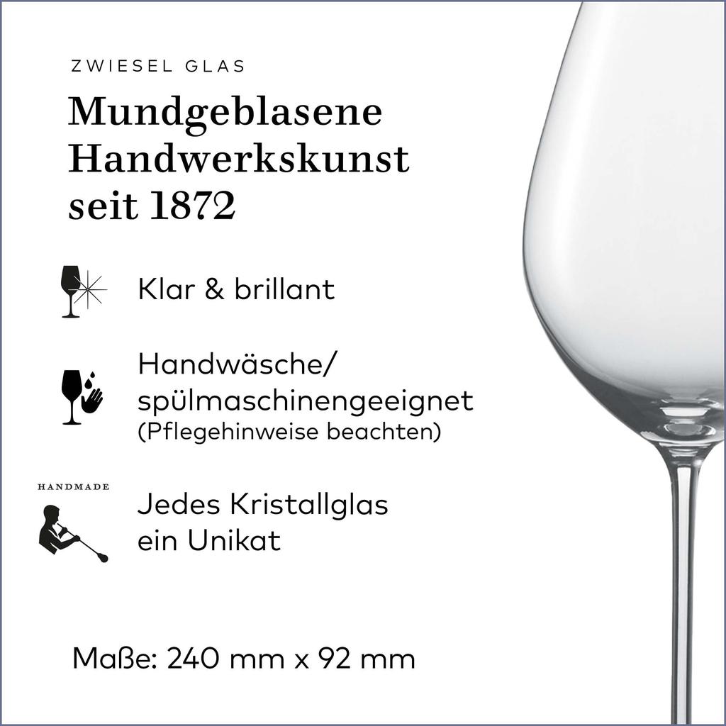 [Officially Imported] ZWIESEL Enoteca Wine Glass, 553ml, Chianti, Handmade, 122191 (Formerly Product Number 109582), Clear