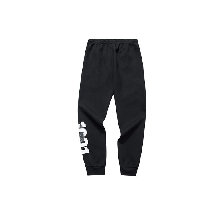 Anta Letter Print Drawstring Cuffed Sweatpants Men Bottoms Black 152111307-3