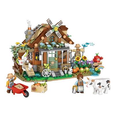LOZ mini nanoblock bondgård, blandade färger, koreanska populära leksaker