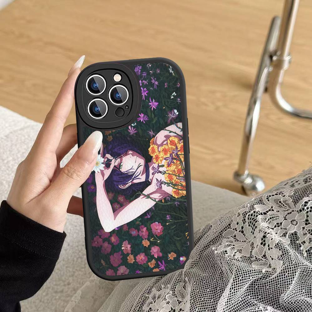 Cool Anime R-Reze Phone Case For IPhone 16 15 14 11 12 13 Pro Max Plus Back Leather Shell