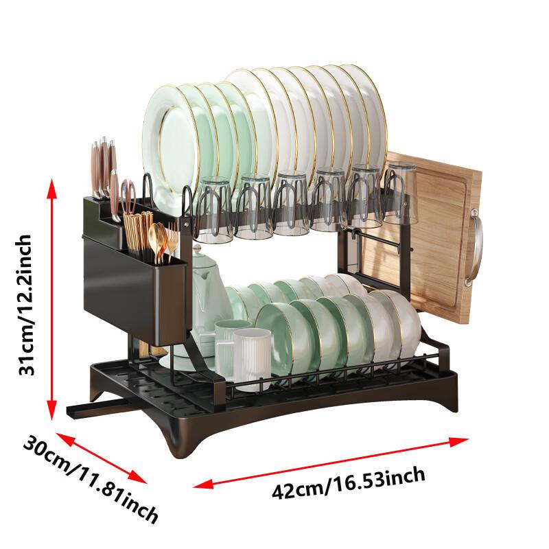 ZISIZ Kitchen Sink Dish Drying Rack Set