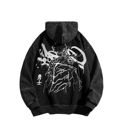 Solo Leveling Anime Clothing Sung JinWoo Print Hooded Men Women Cotton Hoodies Retro Washed Sweatshirt Harajuku Male Streetwear