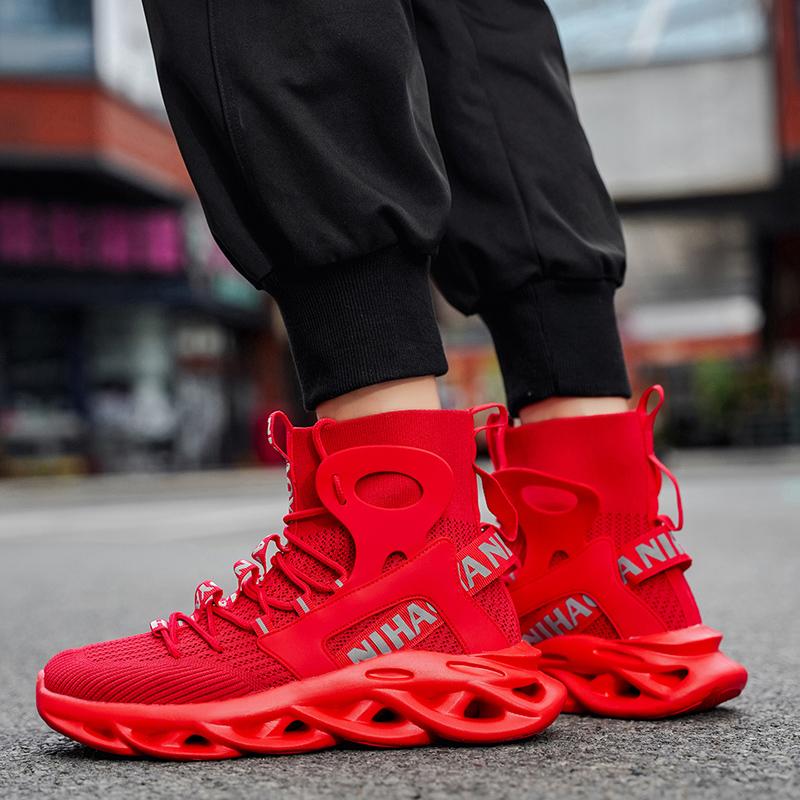 TUINANLE Tides Men Breathable High Top Tenis Sneakers Sport Running Casual Lace Up Walking Sneakers