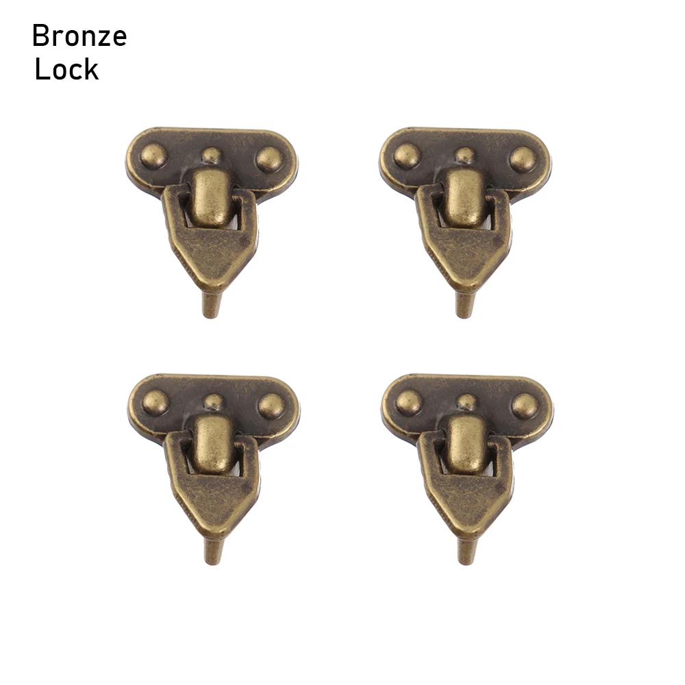 4Pcs Mini Metal Crafts DIY Manual BJD Doll Bags Parts Doll Suitcase Box Case Corner Protector Luggage Trunk Lock Box Accessories