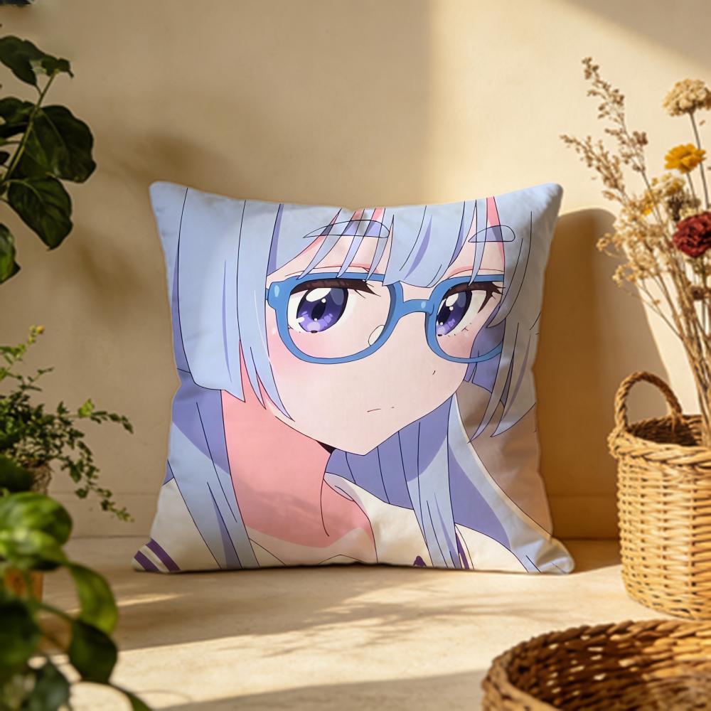 Stylish Sshiunji ke no Kodomo tachied Cushion Cover Versatile DoubleSided Pillow Case Fit for Sofa Bed Car  Daily Decor