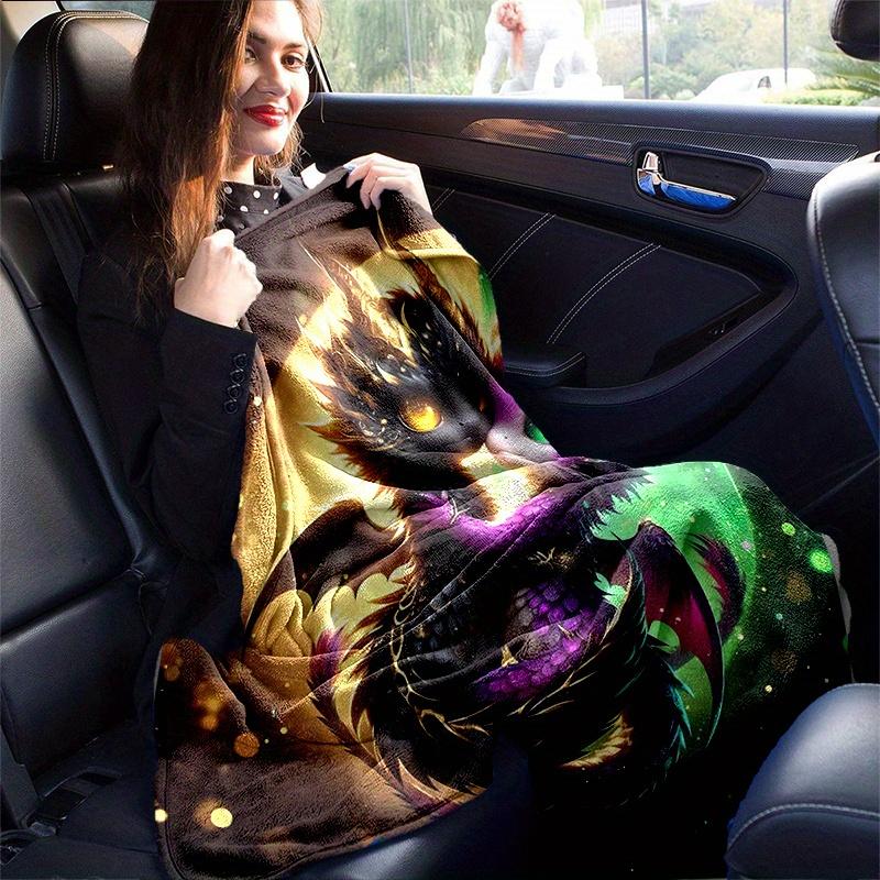 1pc Two Dragons In Love Blanket  Soft Throw for Home Decor, Gift Idea, Living Room, Travel, Camping, Car Blankets