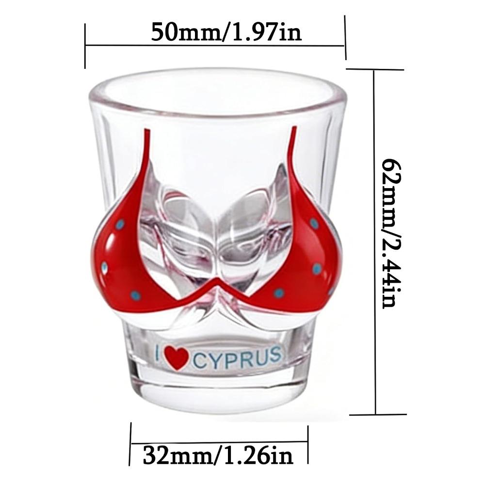 6 Pezzi Bicchierini da Shot Bikini Rossi Tazze Creative a Forma di Corpo per Cocktail Trasparente Bicchiere da Vino Bicchierini da Drink per Shot di Alcol Bicchierini da Vodka