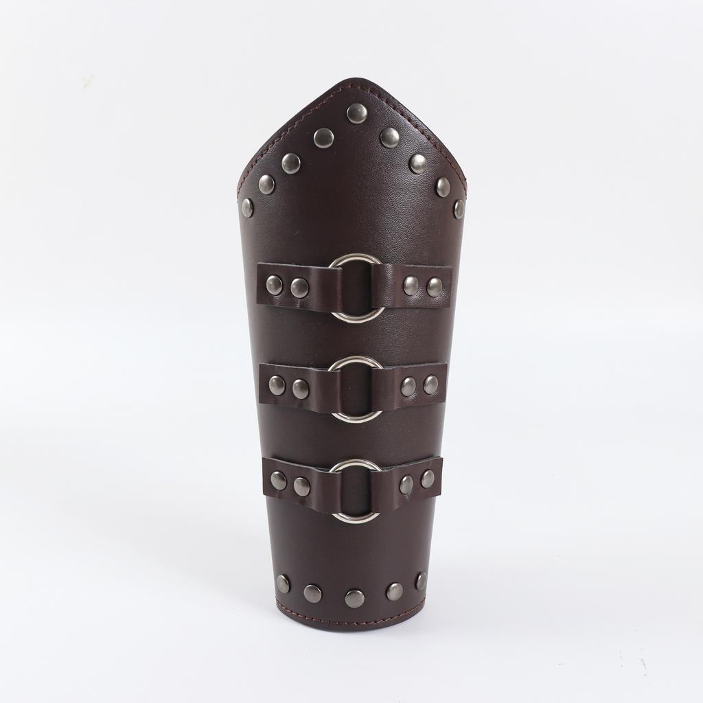 Medieval Retro Multi-Layered Leather Studded Shoulders Viking Style Warrior Shoulder Armor Combo Halloween Costume Cosplay