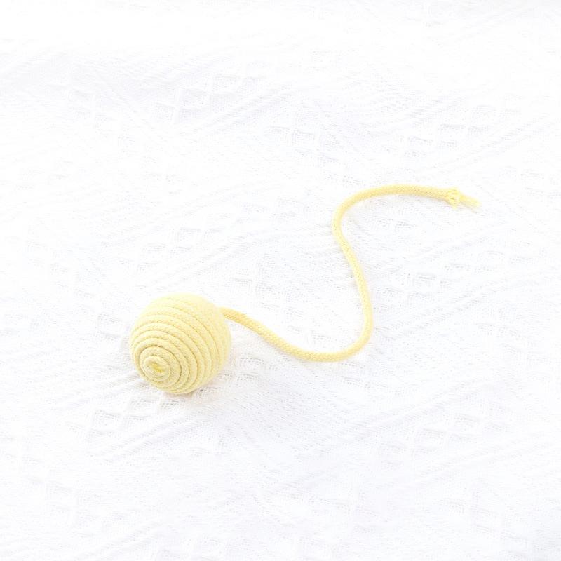 Bite Resistant Cat Cotton Rope Ball Colorful Sounding Cat Scratch Catch Toys Wear Resistant Cat Teaser Ball Pet Supplies