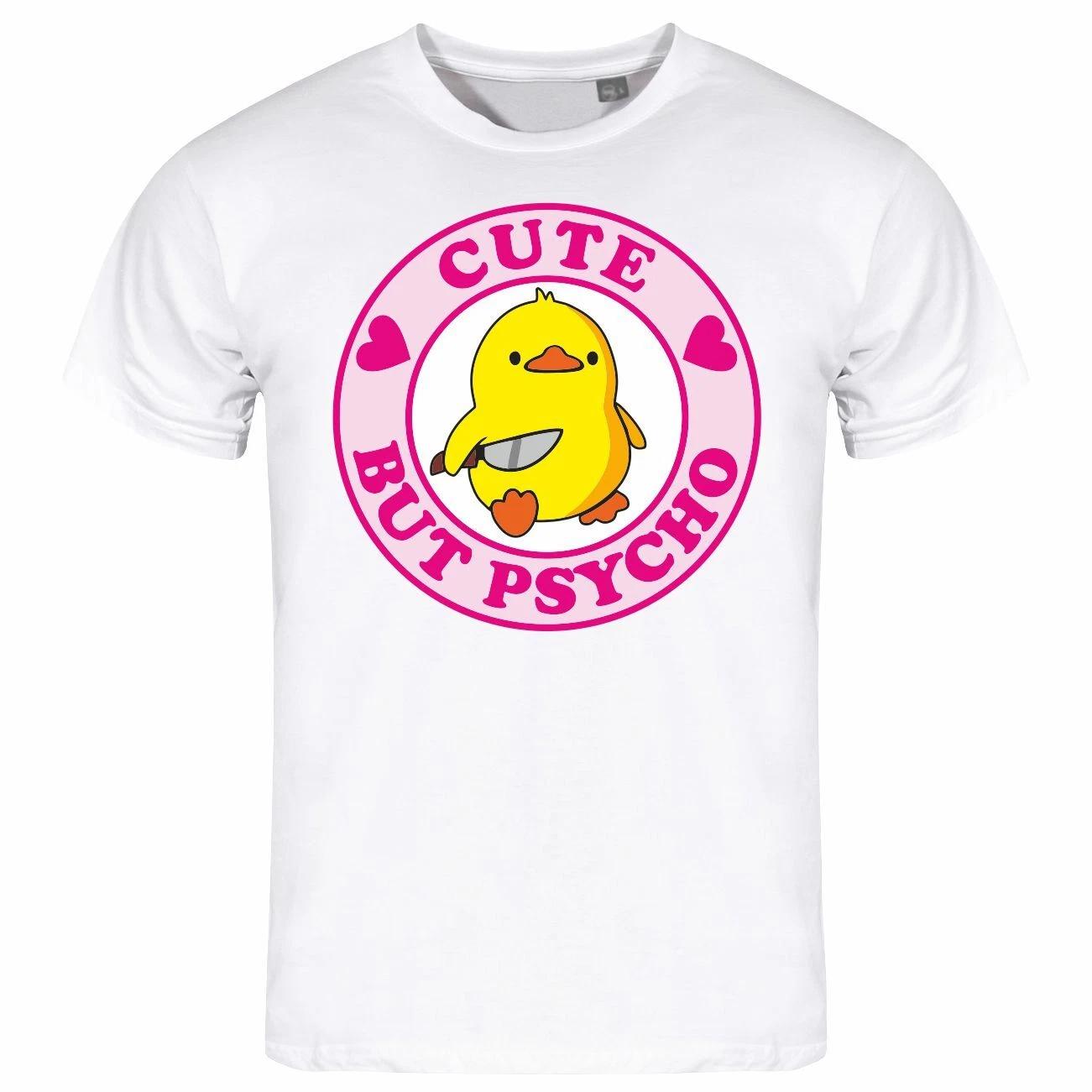 Cute But Psycho Mens T-Shirt S - XXL Cute Crazy Duck Girlfriend Girlfriend Funny 2XL