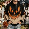 Herren Halloween Kapuzenpullover mit Taschen für Freizeit, Komfort, Sport und Alltag