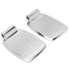 2pcs Wheelchair Footrests Aluminum Alloy Replacement Wheelchair Footplate Pedal Accessory Striped