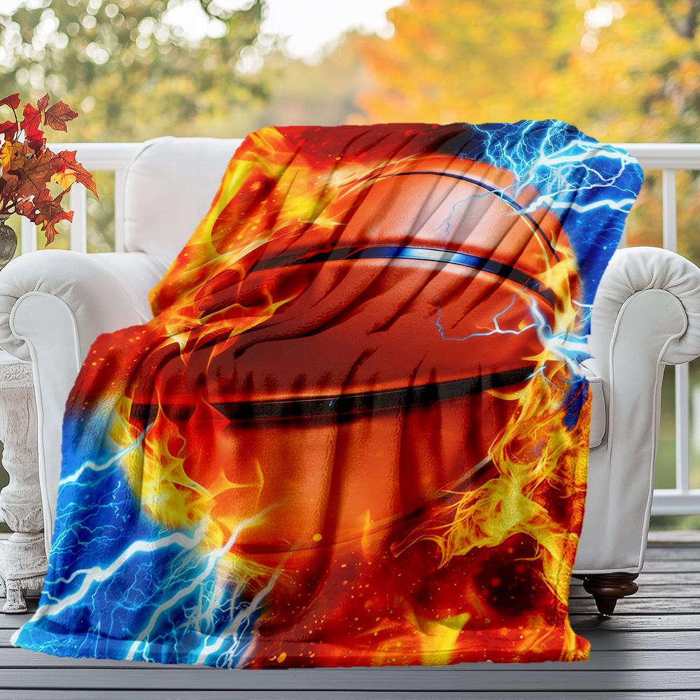 Fire Lightning Outdoor Flannel Blankets, Outdoor travel, Home Blankets, Fan Gifts,Suitable for All Seasons, Christmas Gifts. R1127027