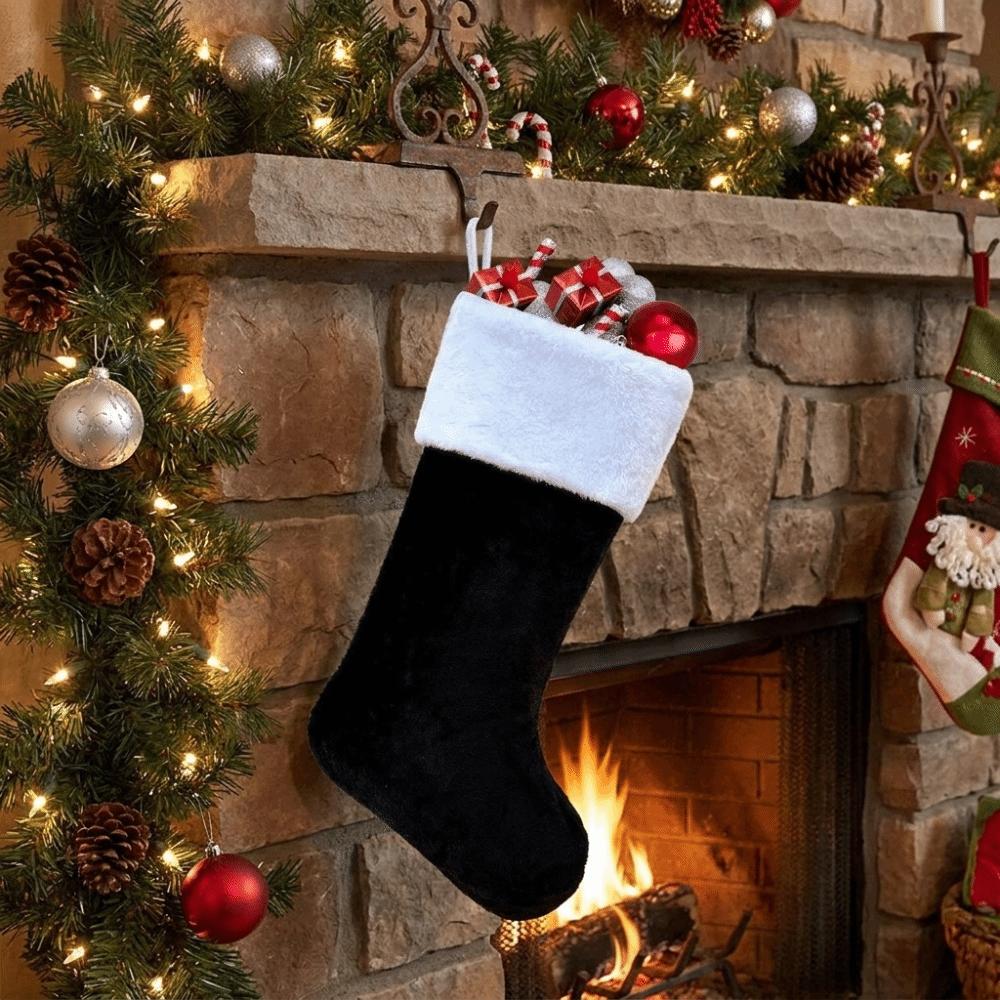 Kaminsims Deko Plüsch Weihnachtsstrümpfe Klassischer Weihnachtsstrumpf Foto Requisiten
