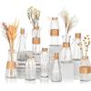 Small Bud Glass Vases for Centerpieces Wedding Decorations, Clear Vases for Flowers Mini Vintage Glass Flower Vase with Rope