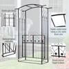 Garden Outdoor Entrance Arch with Door Outdoor Patio Decoration for Rose Trellis Arbour Climbing Plant 131L X 49W X 200Hcm