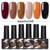 6-Color Nail Polish Glue Set, Popular Color Nail Glue, Phototherapy Nail Polish Glue Can Be Matched Arbitrarily.