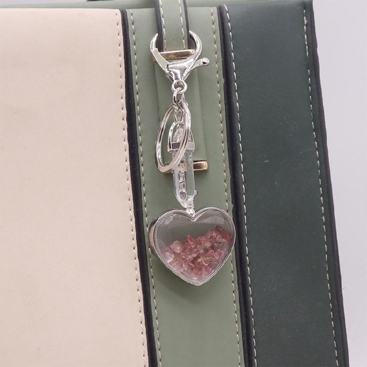 Long Time Use Natural Stone Heart Shaped Photo Frame Keychain Resistant Wear Tear Ideal Meaningful Carry Item Gift