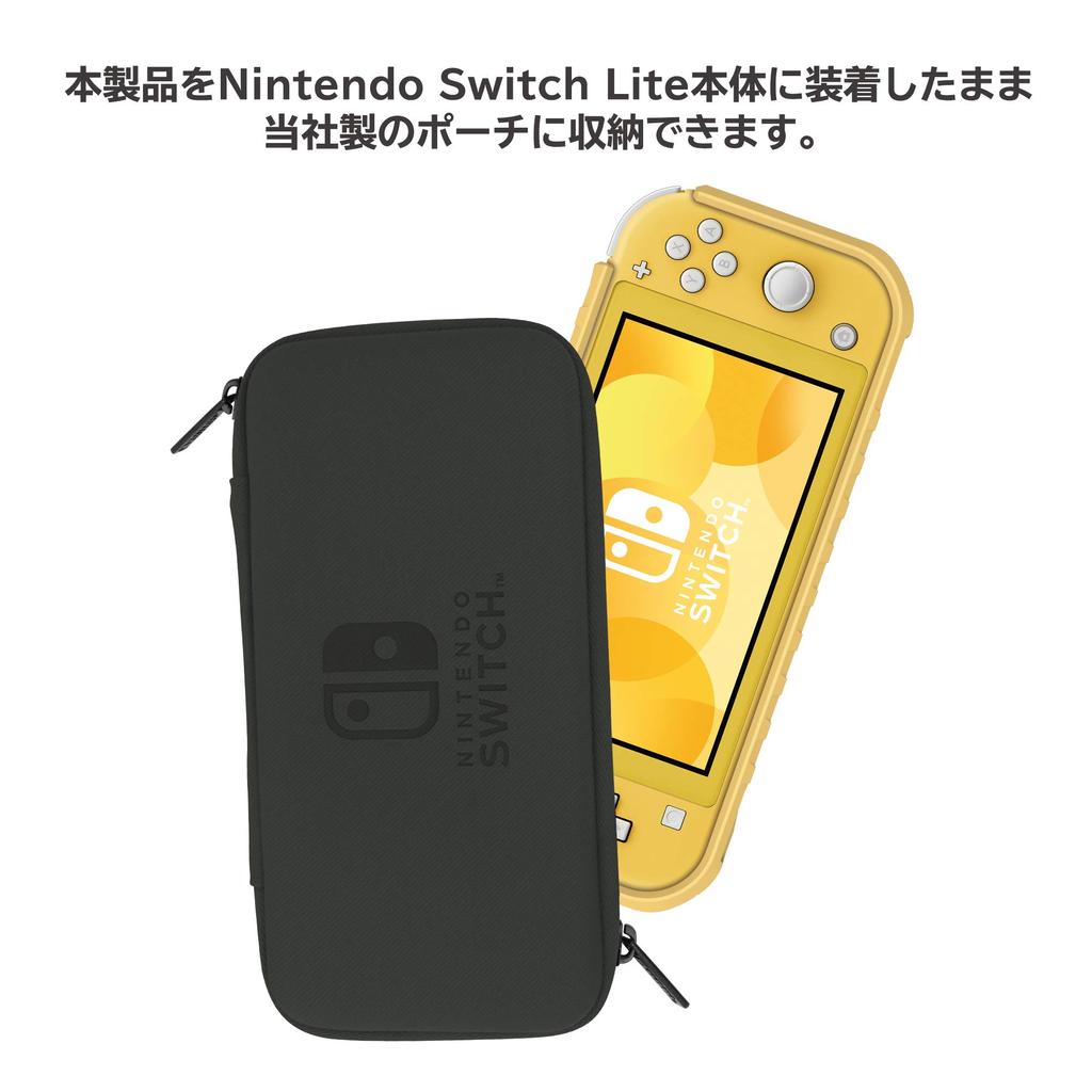 Licencjonowany Wytrzymały Ochraniacz dla Nintendo Switch Lite Przezroczysty x Żółty z Nintendo Switch [Produkt Nintendo] [Kompatybilny z Lite]