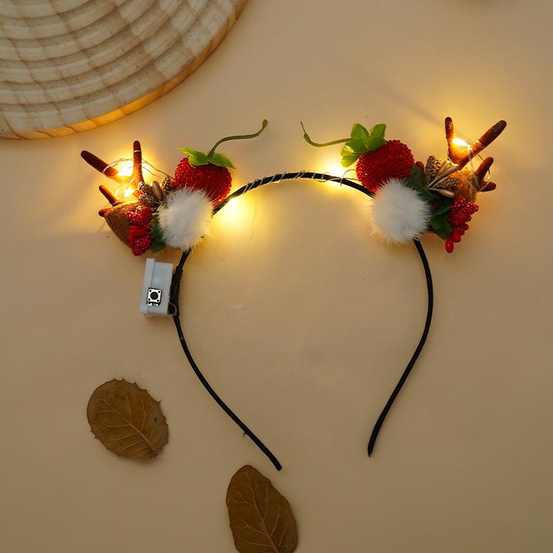 Świecące Świąteczne Akcesoria do Włosów Bałwana: Świecąca opaska i spinka do włosów dla dorosłych i dzieci