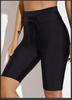 Shiying 2024 Women's Quick-Dry High-Waist Swim Trunks - European & American Style, Conservative Solid Color Boxer Briefs