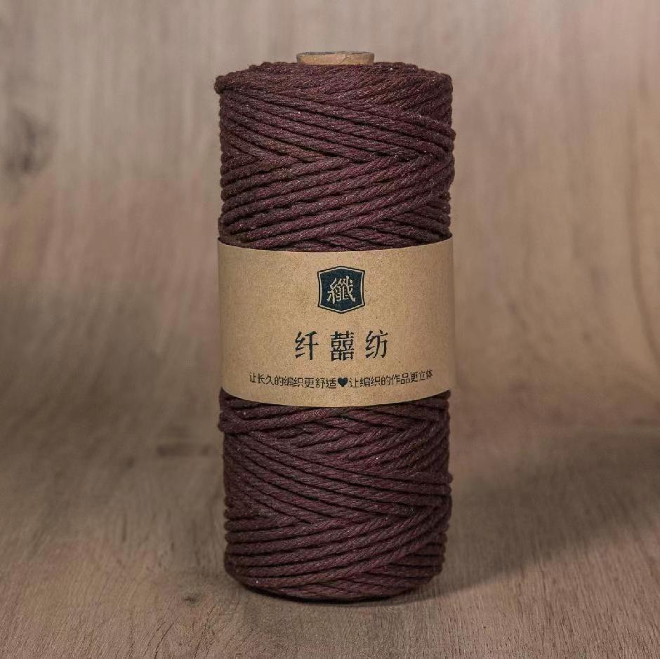 3Mm100M Colored Cotton Rope Thread Handmade Diy Bundled Woven Bag Wound Decorative Thread Tapestry Accessories Material