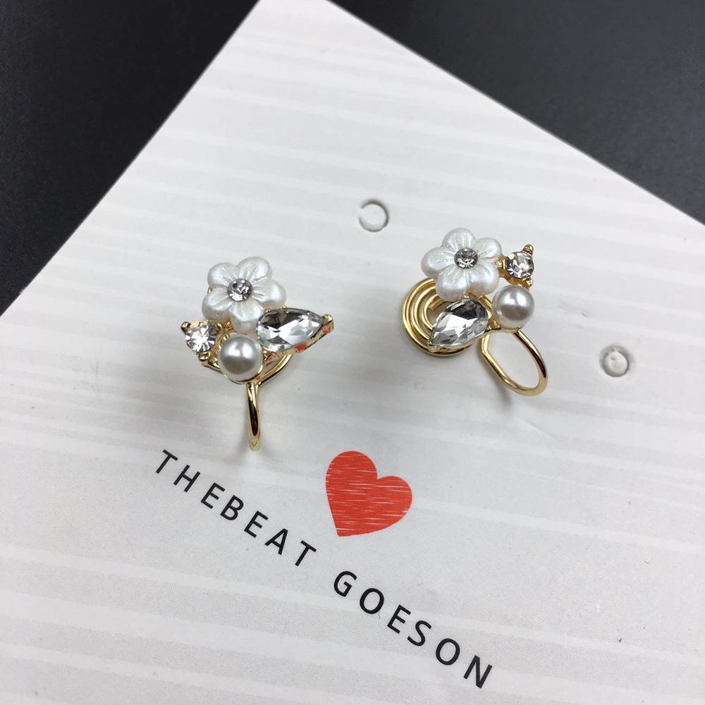 

Ретро-спираль от комаров, серьги-клипсы с цветочным искусственным жемчугом