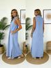 2026 Sleeveless V-Neck Long Slit Dress In Solid Cotton Linen - European & American Summer Style