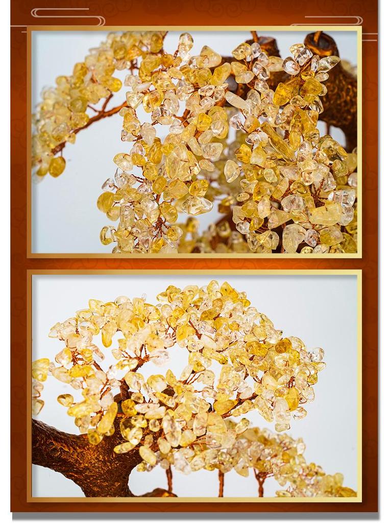 Pink Crystal Money Tree: Attracts Wealth and Enhances Relationships - Perfect for Living Rooms, Offices, Housewarmings, and Ceremonies