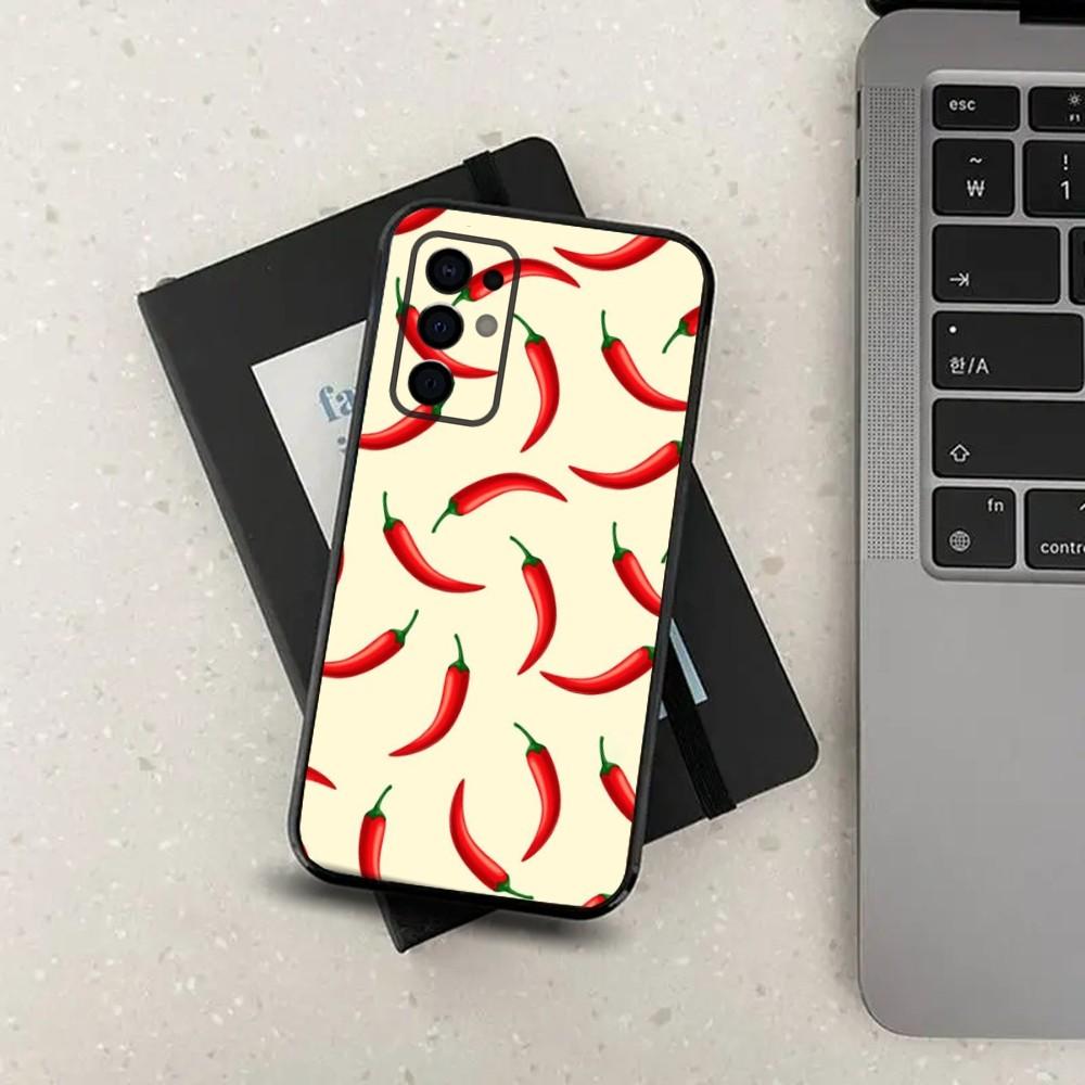 

Red Chilli Pepper Pattern Phone Case For Samsung S24,S21,S22,S23,S30,Ultra,S20,Plus,Fe,Lite,Note,10,9,5G Black Soft Cover Samsung S24