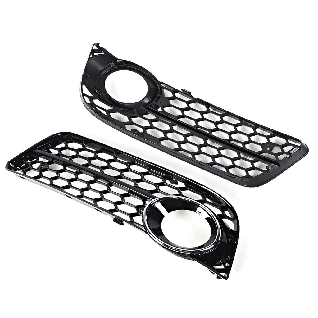 2Pcs Front Bumper Lower Fog Light Lamp Grilles Replacement Fit for A5 08‑11