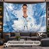 Wandtapijt met aangepaste naam Cristiano Ronaldo patroon Gepersonaliseerde bedrukte stof Wanddecoratie