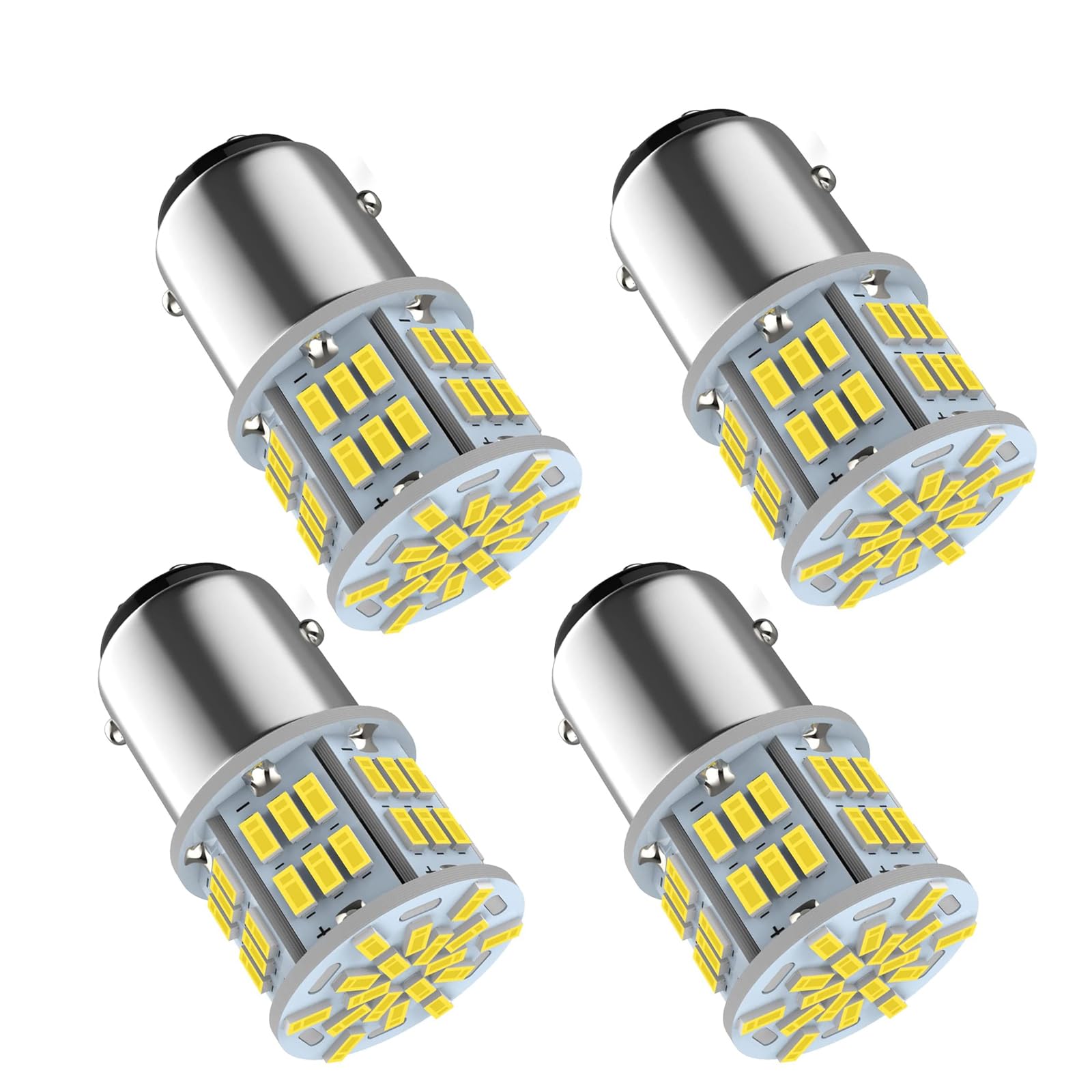 

Autart S25 Double Spheres BAY15D 180 Degree Flashing LED Tail Lamp Brake Lamp 3014 S25 Double BAY15D White