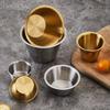 304 Stainless Steel Seasoning Dish Mustard/Salad/Tomato Fries Ketchup Sauce Cup Multifunctional Silver Gold Condiment Container