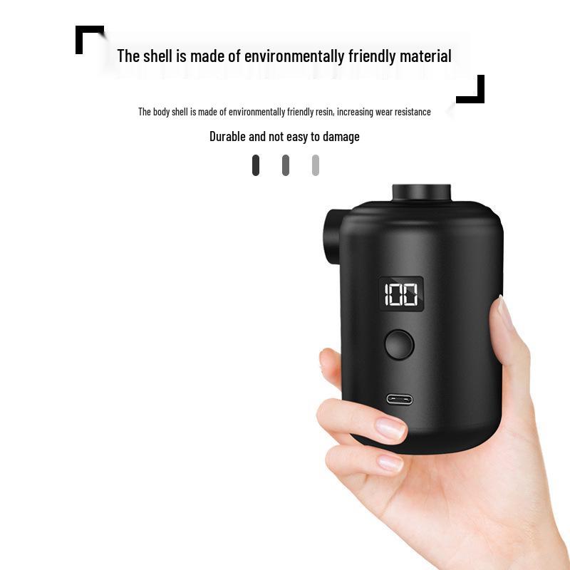 Portable Dual-Use Inflatable Air Pump with Digital Display for Camping