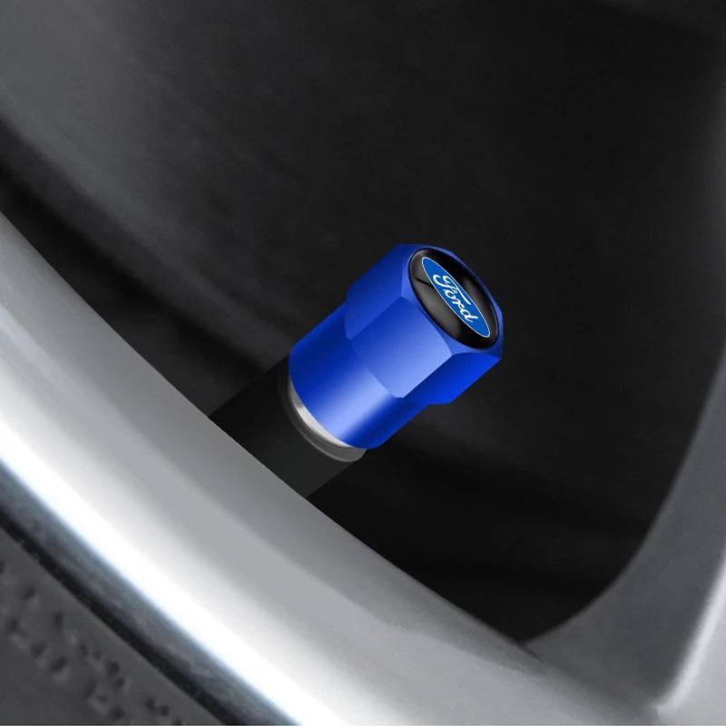 4PCS Metal Wheel Tire Valve Caps Stem Case For Ford Fiesta EcoSport ESCORT focus 1 focus 3 focus 2 Car Styling djzh66