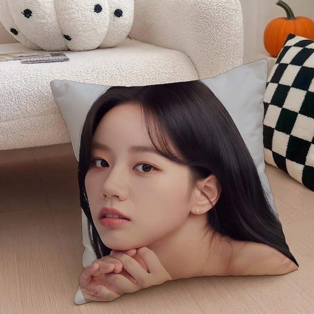 singer bubbly LLee Hyeri Cushion Cover Throw Pillow Cover Hidden Button Durable Polyester Chair Cushion